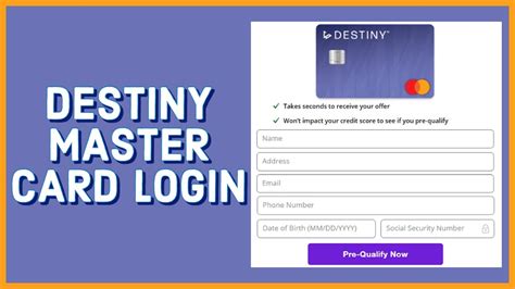 destiny mastercard log in